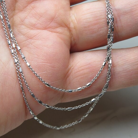 *925 Sterling Silver Multi chain Necklace - Picture 1 of 4